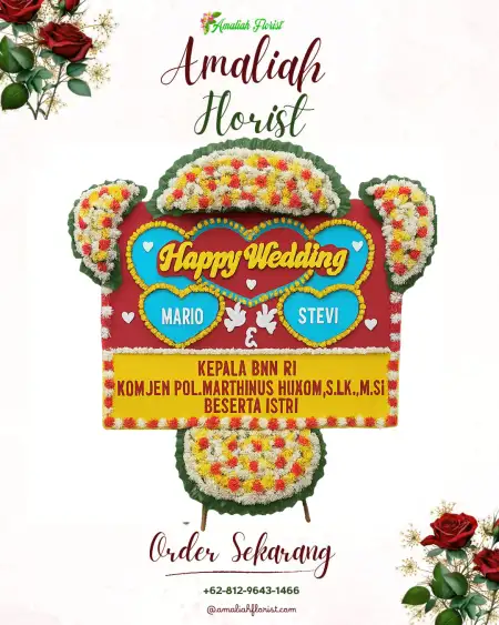 Papan Bunga Pernikahan Bunton